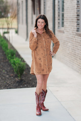 Jessie Western Mini Dress - barndoorboutiquetn