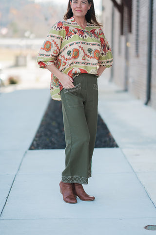 Holly Berry Wide Leg Pants - barndoorboutiquetn