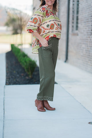 Holly Berry Wide Leg Pants - barndoorboutiquetn