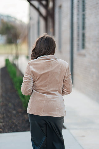 Holiday Cheer Velvet Blazer - barndoorboutiquetn