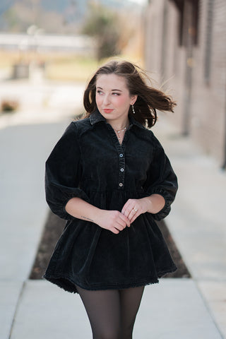 Coal Washed Tunic Dress - barndoorboutiquetn