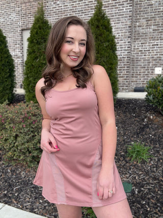 Mauve Mesh Marathon Dress - barndoorboutiquetn