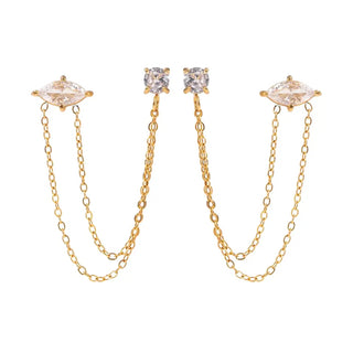 Ellie Double Chain Studs