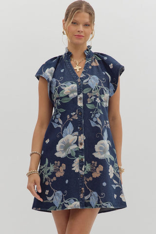 Garden Gala Denim Dress