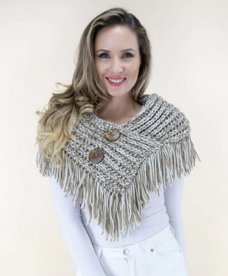 Woodland Button Shawl