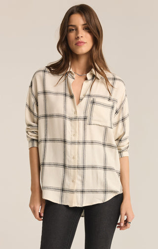 River Plaid Button Up - barndoorboutiquetn