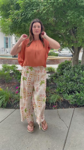 Grecian Drape Bubble Blouse - barndoorboutiquetn