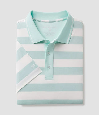 Tee Off Heather Stripe Polo - barndoorboutiquetn