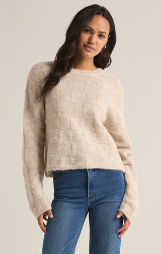 Z Supply Delilah Check Sweater - barndoorboutiquetn