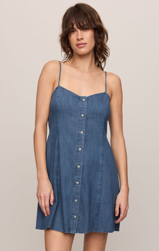 Z Supply Angel Eyes Denim Mini Dress - barndoorboutiquetn